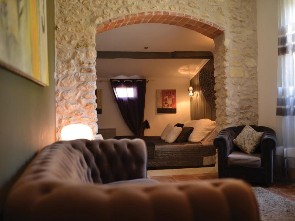 Domaine De Quittignan Brillette Hotell Moulis-en-Médoc Rum bild